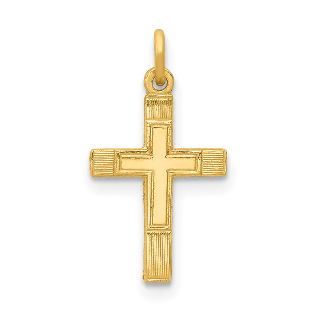 14k Small Cross Charm, 19 x 10mm