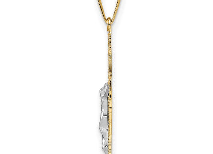 14K gold crucifix pendant, alternate view