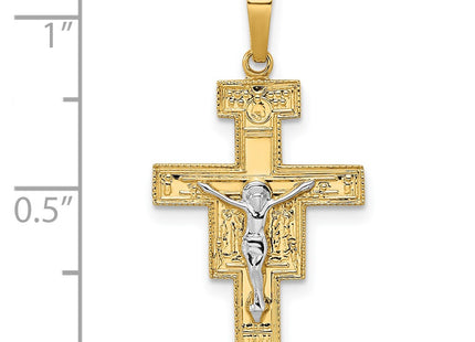 14K gold crucifix pendant, another view