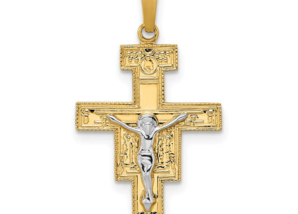14K gold crucifix pendant