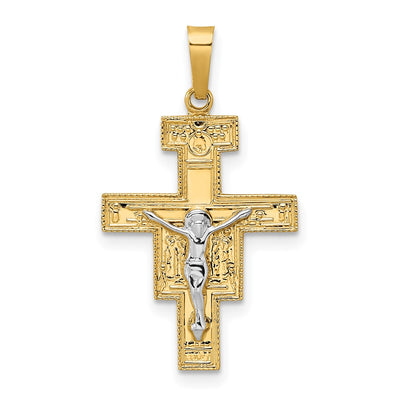 14K gold crucifix pendant
