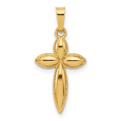 14K gold cross pendant