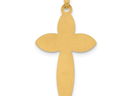 14K gold cross pendant, another view