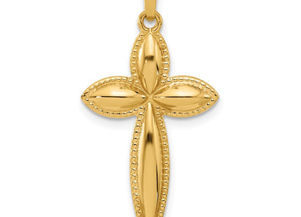 14K gold cross pendant