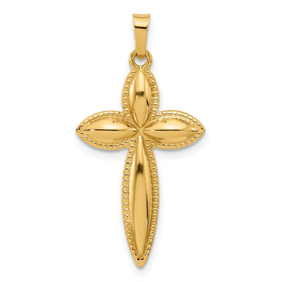 14K gold cross pendant