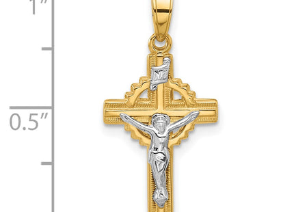 14K gold crucifix pendants & charm, further view