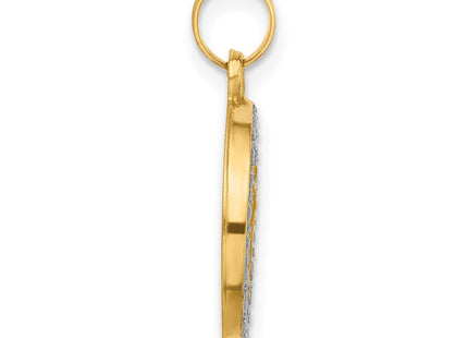 14K gold crucifix pendant, alternate view