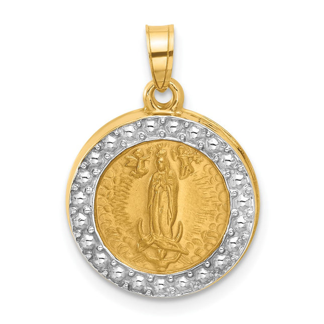 14k Yellow & Rhodium Pendants Style XR2101 - Classique Jewelry Inc.