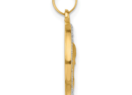 14k Yellow & Rhodium Pendants Style XR2106 - Classique Jewelry Inc.