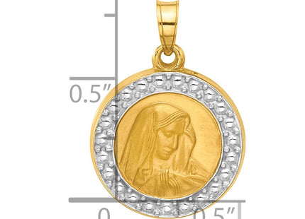 14k Yellow & Rhodium Pendants Style XR2106 - Classique Jewelry Inc.