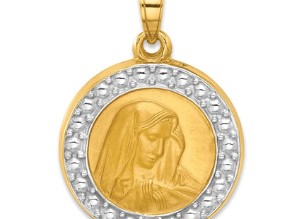 14k Yellow & Rhodium Pendants Style XR2106 - Classique Jewelry Inc.
