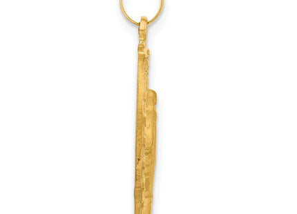 14K gold miraculous medal pendant, alternate view