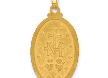 14K gold miraculous medal pendant, another view