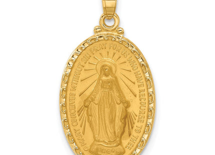 14K gold miraculous medal pendant