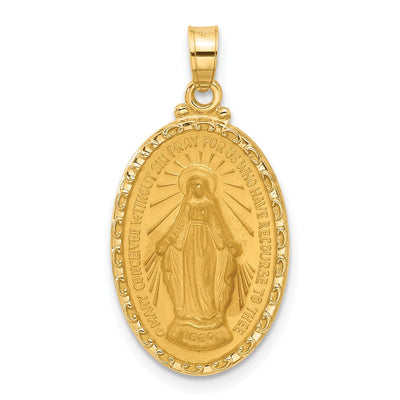 14K gold miraculous medal pendant