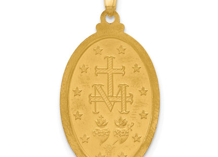 14K gold miraculous medal pendant, another view
