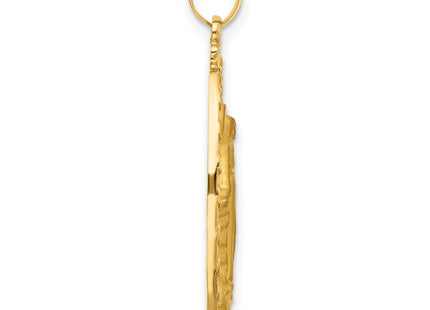 14K gold miraculous medal pendant, alternate view