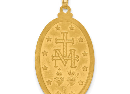 14K gold miraculous medal pendant, another view
