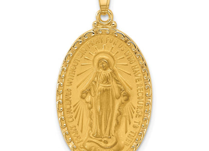 14K gold miraculous medal pendant