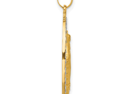 14k Yellow & Rhodium Pendants Style XR2118 - Classique Jewelry Inc.