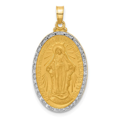 14K gold miraculous medal pendant