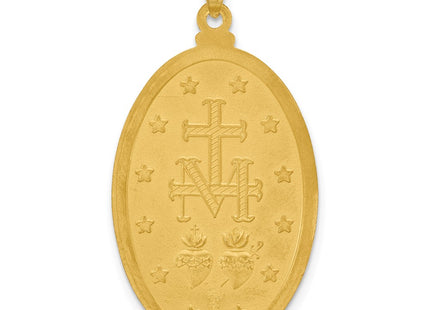 14K gold miraculous medal pendant, another view