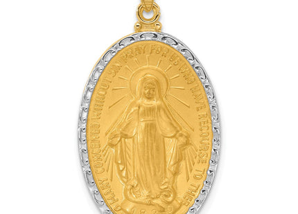 14K gold miraculous medal pendant
