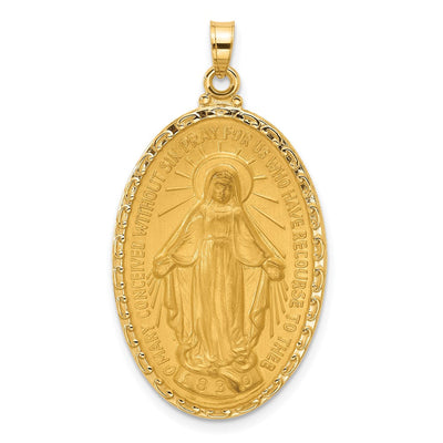14K gold miraculous medal pendant