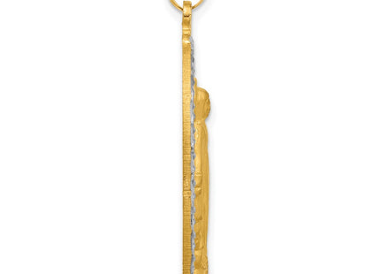 14K gold miraculous medal pendant, alternate view
