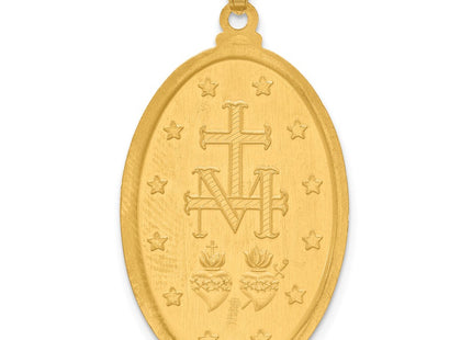 14K gold miraculous medal pendant, another view
