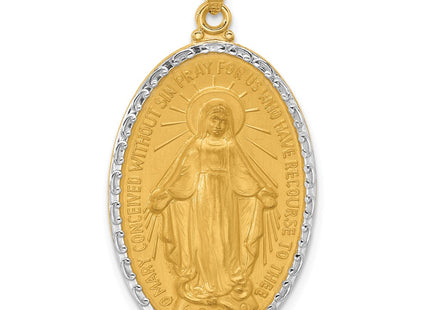 14K gold miraculous medal pendant