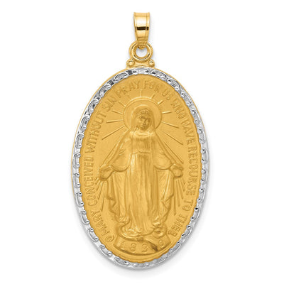 14K gold miraculous medal pendant