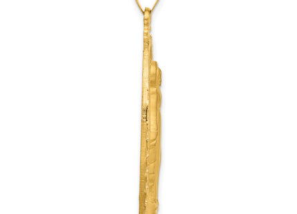 14K gold miraculous medal pendant, alternate view