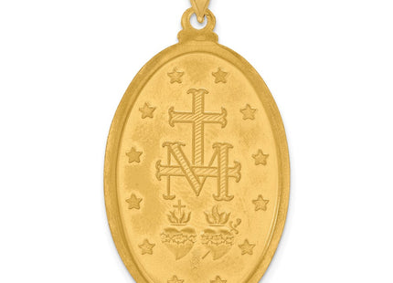14K gold miraculous medal pendant, another view
