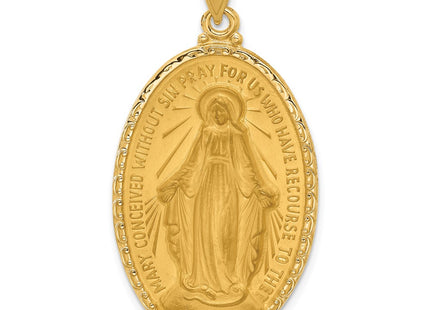 14K gold miraculous medal pendant