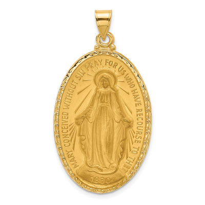 14K gold miraculous medal pendant