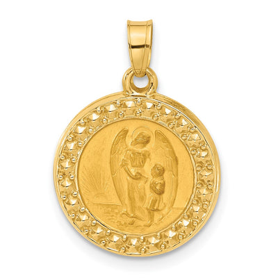 14K gold guardian angel pendants & charm