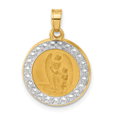 14K gold guardian angel pendants & charm