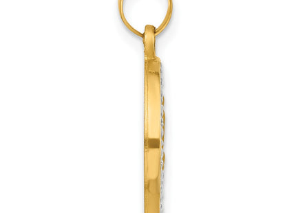 14k Yellow & Rhodium Pendants Style XR2132 - Classique Jewelry Inc.