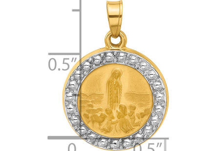 14k Yellow & Rhodium Pendants Style XR2132 - Classique Jewelry Inc.