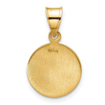 14K Polished and Satin Solid St Joseph Medal, 20.6 x 13.3mm