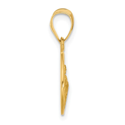 14K Polished and Satin Solid St Jude Thaddeus Medal, 21.2 x 13.2mm
