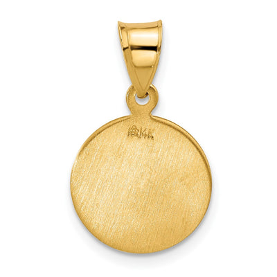 14K Polished and Satin Solid St Jude Thaddeus Medal, 21.2 x 13.2mm
