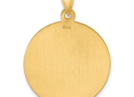 14k Polished and Satin Solid St. Michael Medal (Style XR2149)