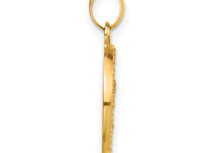 14K gold cross earrings, alternate view