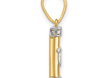 14k Yellow & Rhodium Pendants Style XR2154 - Classique Jewelry Inc.