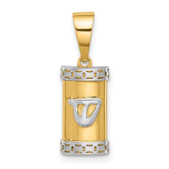 14k Yellow & Rhodium Pendants Style XR2154 - Classique Jewelry Inc.