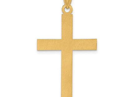 14k Florentine Satin Cross Pendant (Style XR2155)