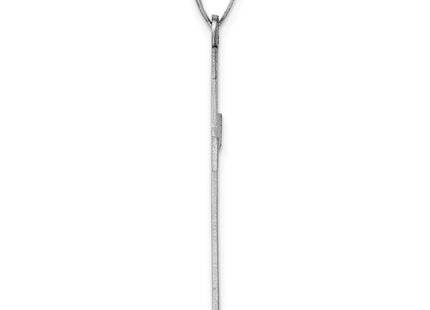 14k White Gold Florentine Satin Cross Pendant (Style XR2155W)