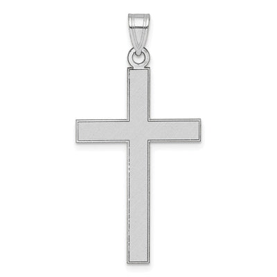 14K white gold cross pendant